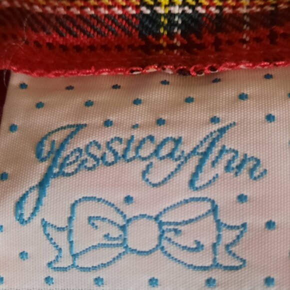 Baby Christmas Red Plaid Dress Coat w Dress, Velvet Collar, Hat Beret, EUC, 6-9m - Picture 9 of 12